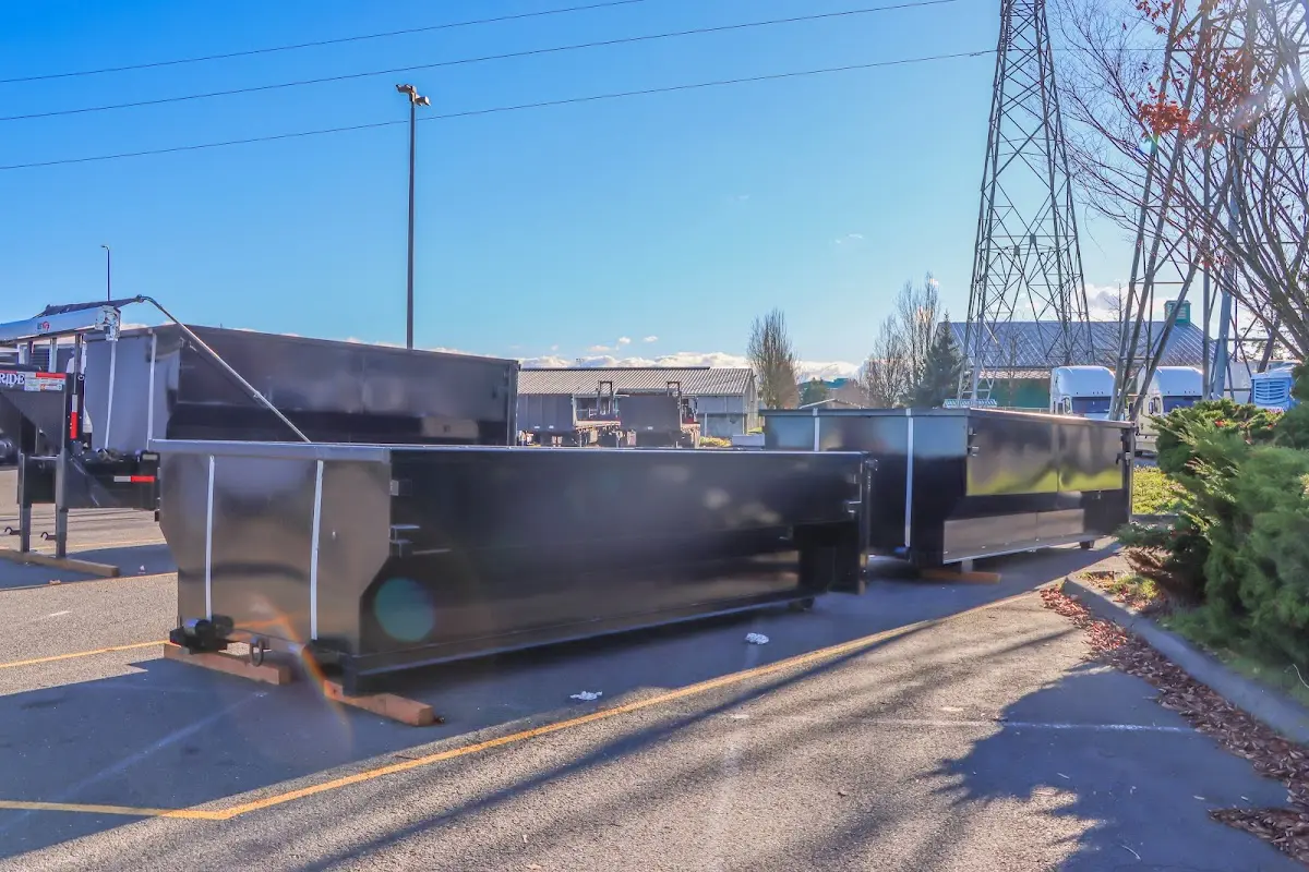 Roll-off dumpster ready for waste disposal at job site for Construction Dumpster Rental in Cypress Lake